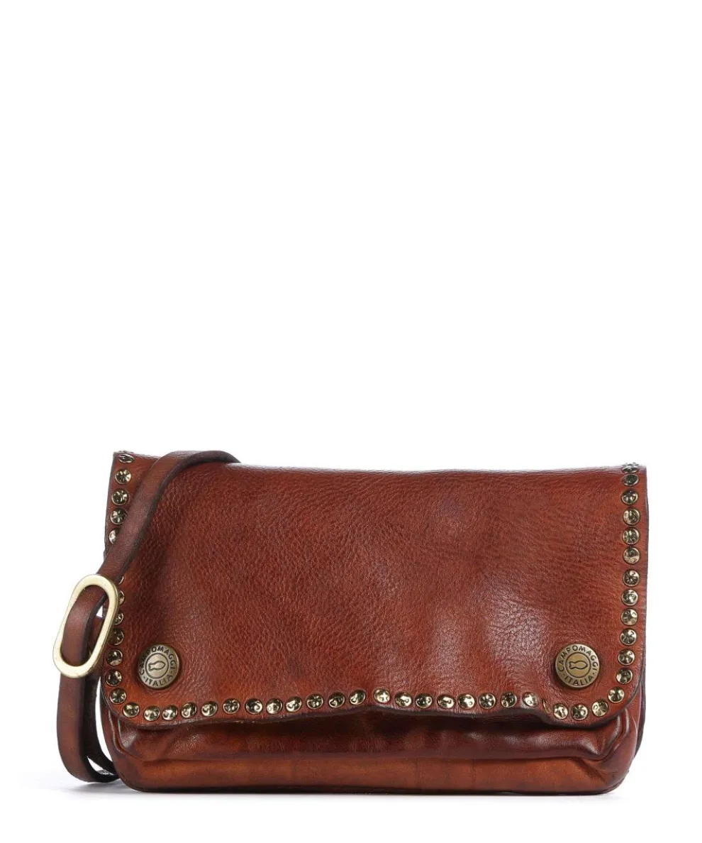 Crossbody bag fine grain cow leather cognac