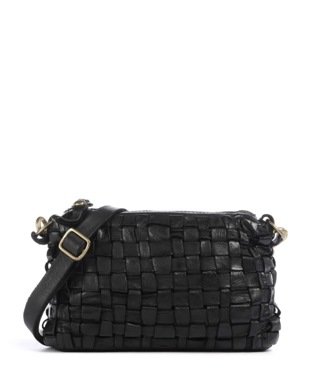 Crossbody bag fine grain cow leather black