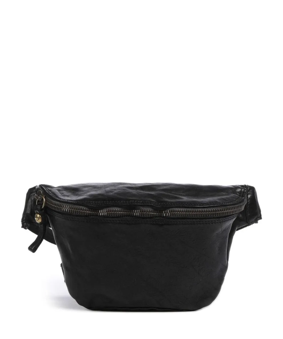 Crossbody bag fine grain cow leather black