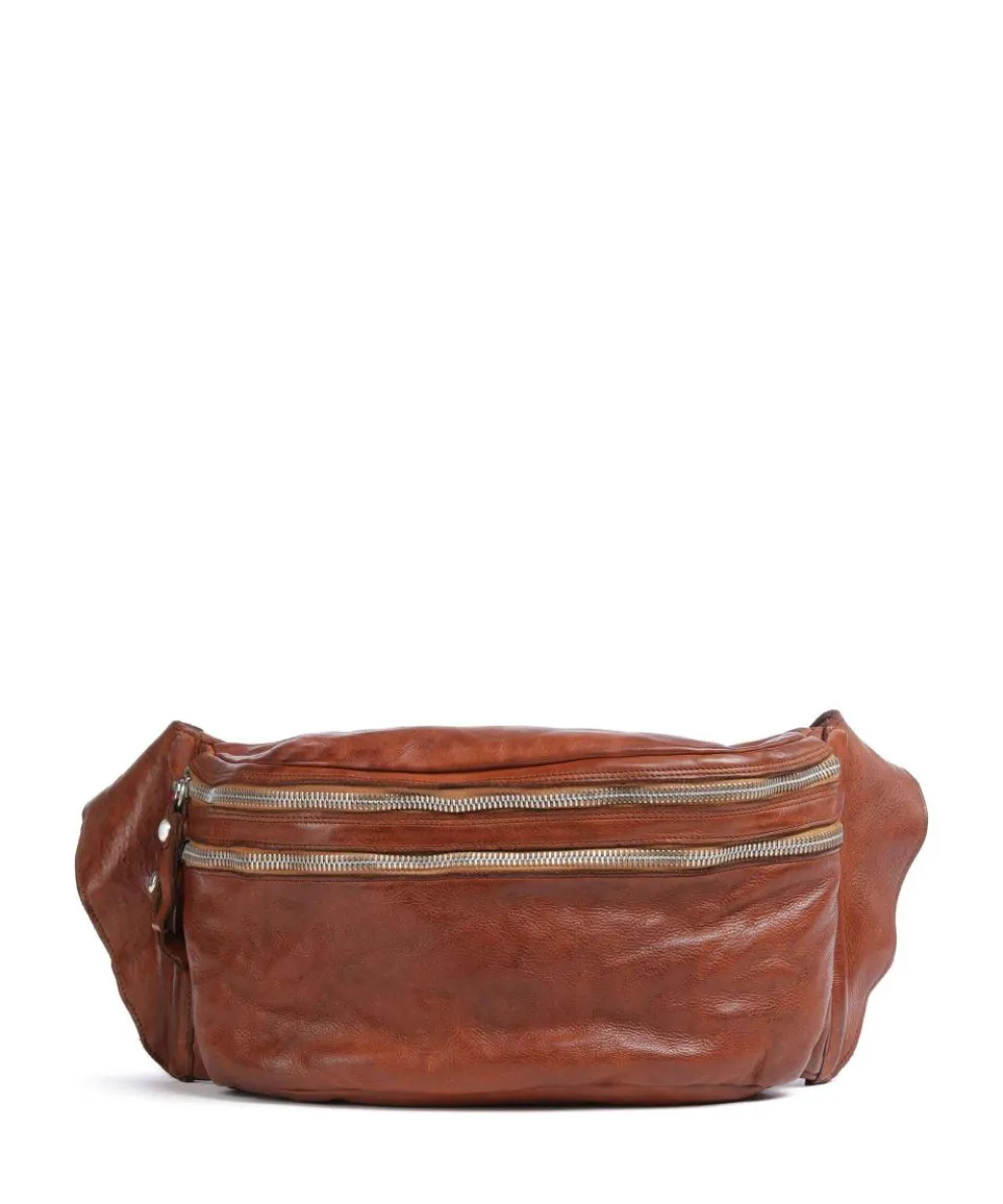 Crossbody bag grained cow leather cognac