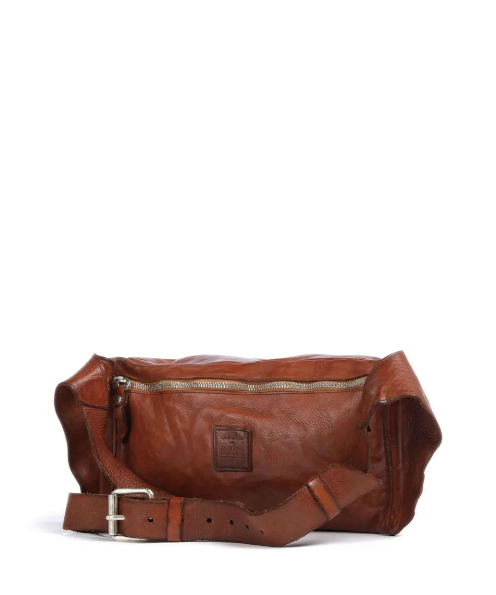Crossbody bag grained cow leather cognac