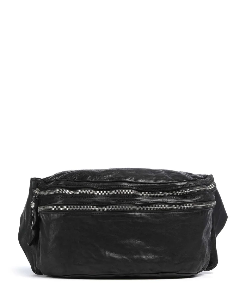 Crossbody bag grained cow leather black