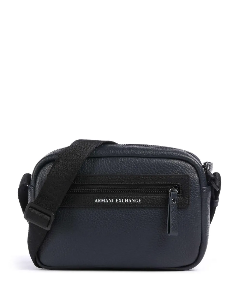 Crossbody bag imitation leather navy