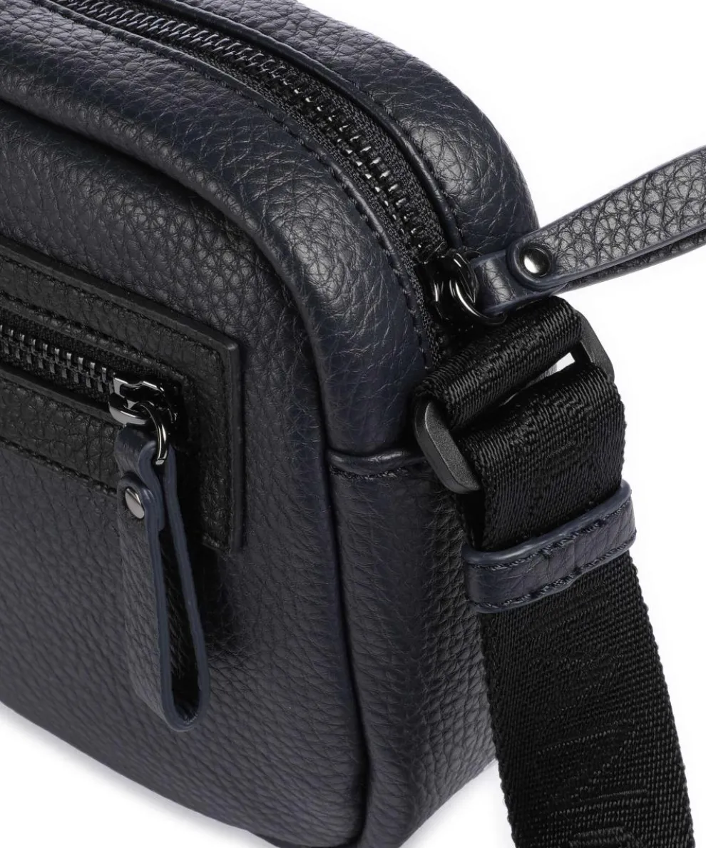 Crossbody bag imitation leather navy