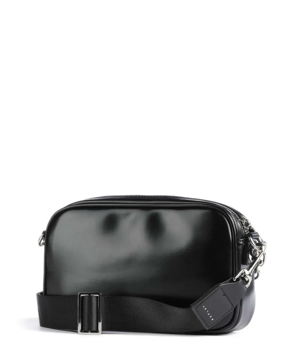 Crossbody bag imitation leather black