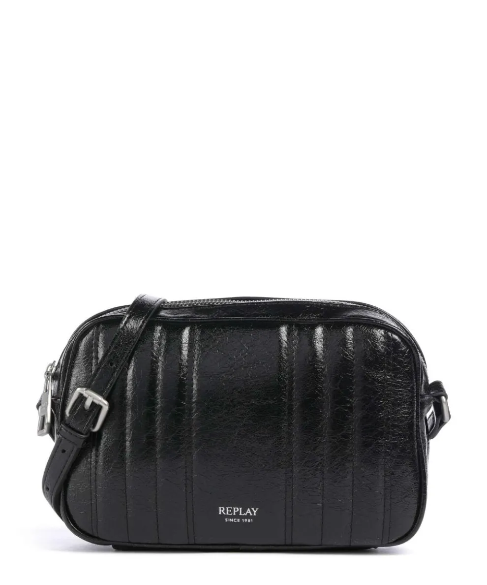 Crossbody bag imitation leather black