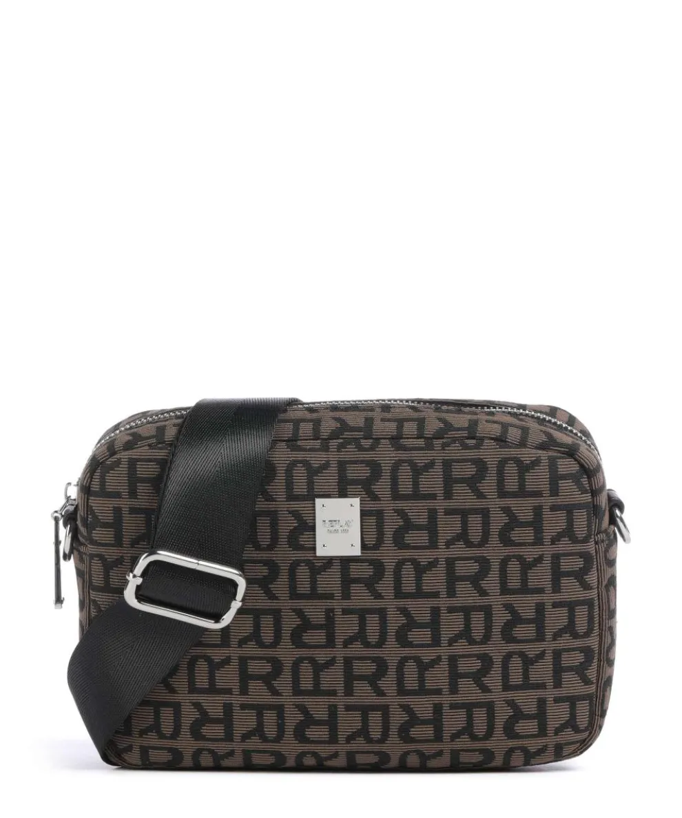 Crossbody bag polyester brown
