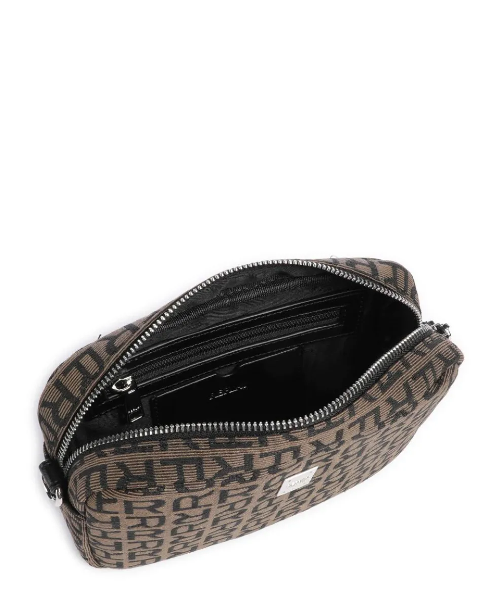 Crossbody bag polyester brown