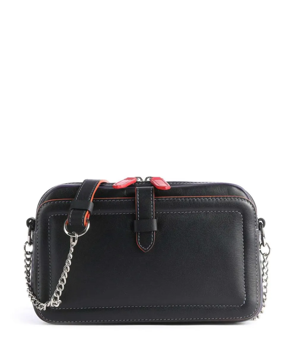 Crossbody bag smooth leather black