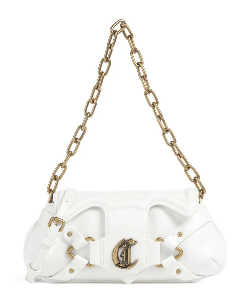 Crossed Laces Shoulder bag imitation leather white