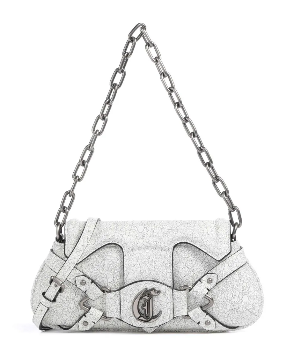 Crossed Laces Shoulder bag imitation leather white