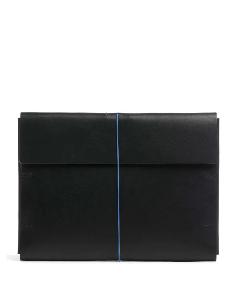 Keeper Laptop case grained cow leather black