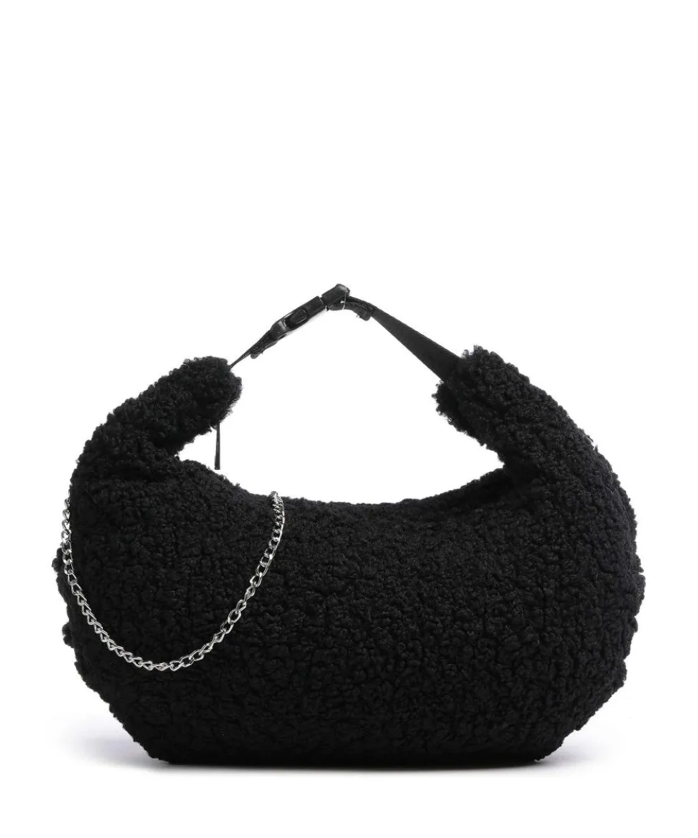 Curls Dagmar Hobo bag cotton, faux fur black