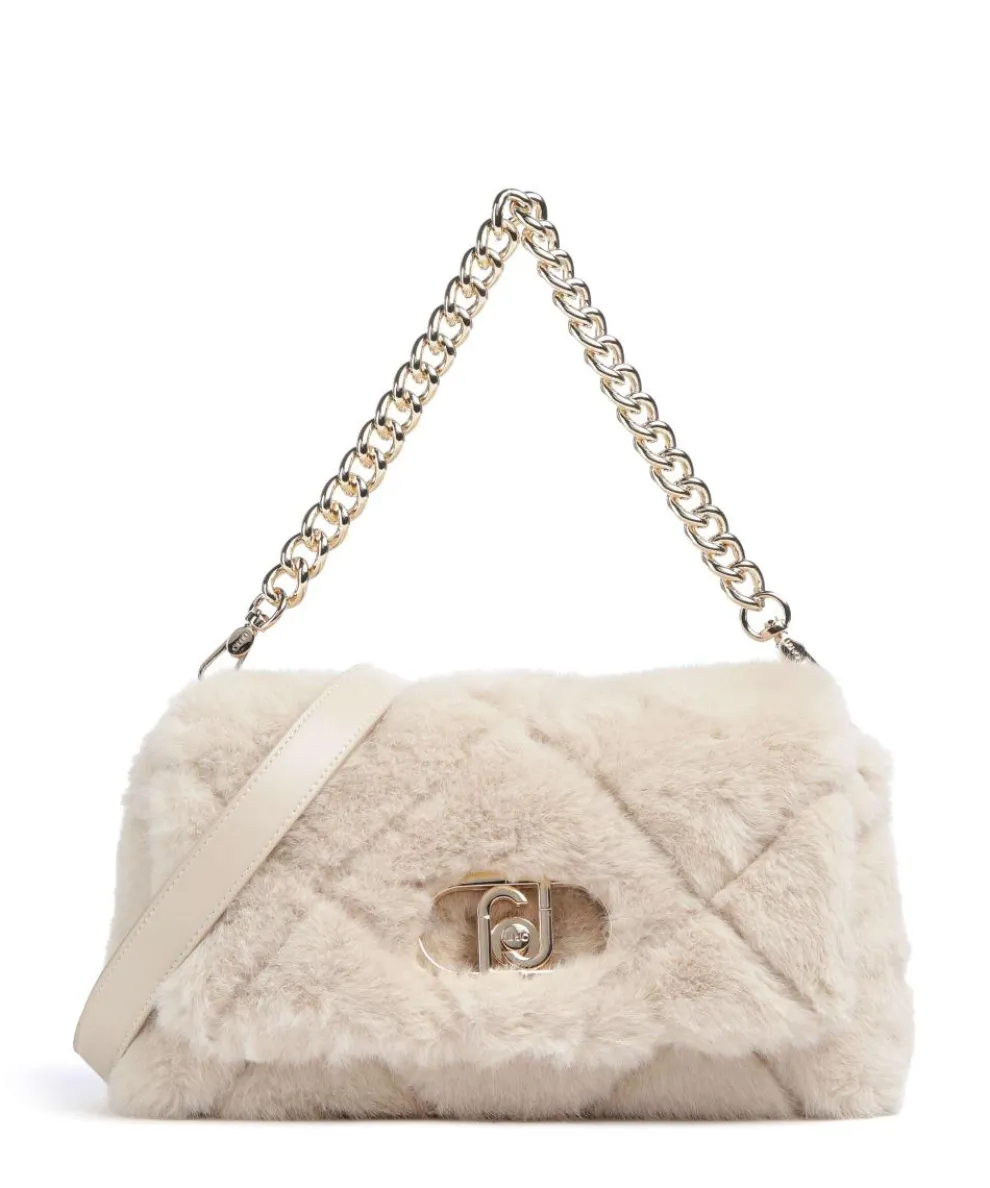 Icon M Shoulder bag faux fur beige