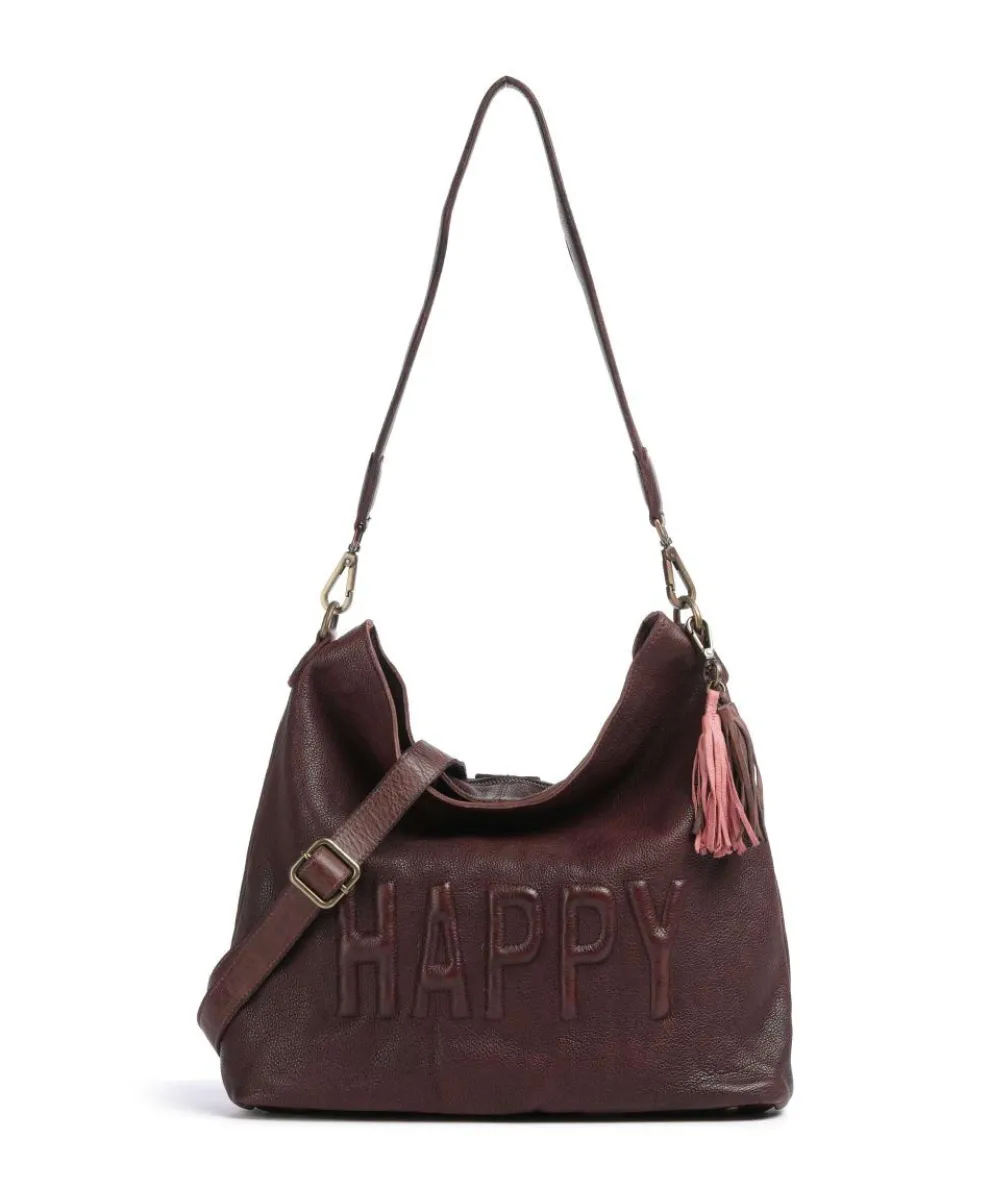 Paoliweg 2 Shoulder bag grained leather dark brown