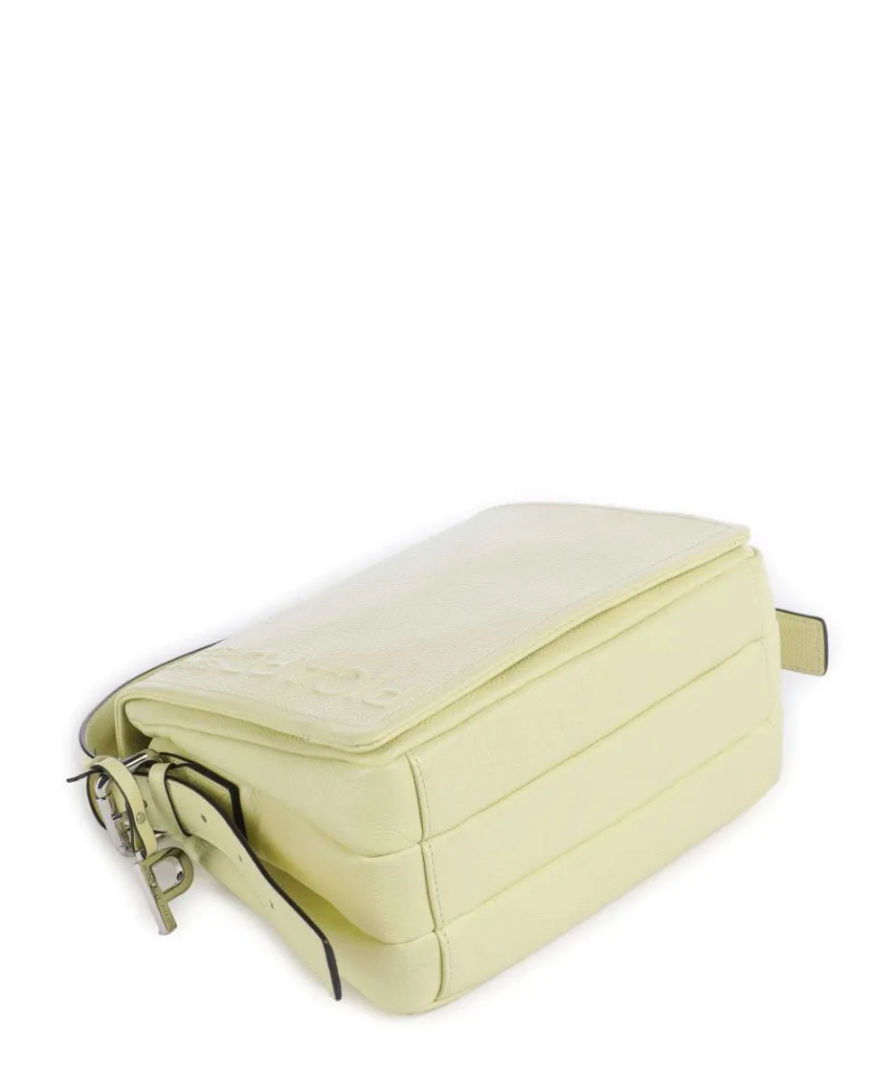 Zoom Crossbody bag grained cow leather yellow green