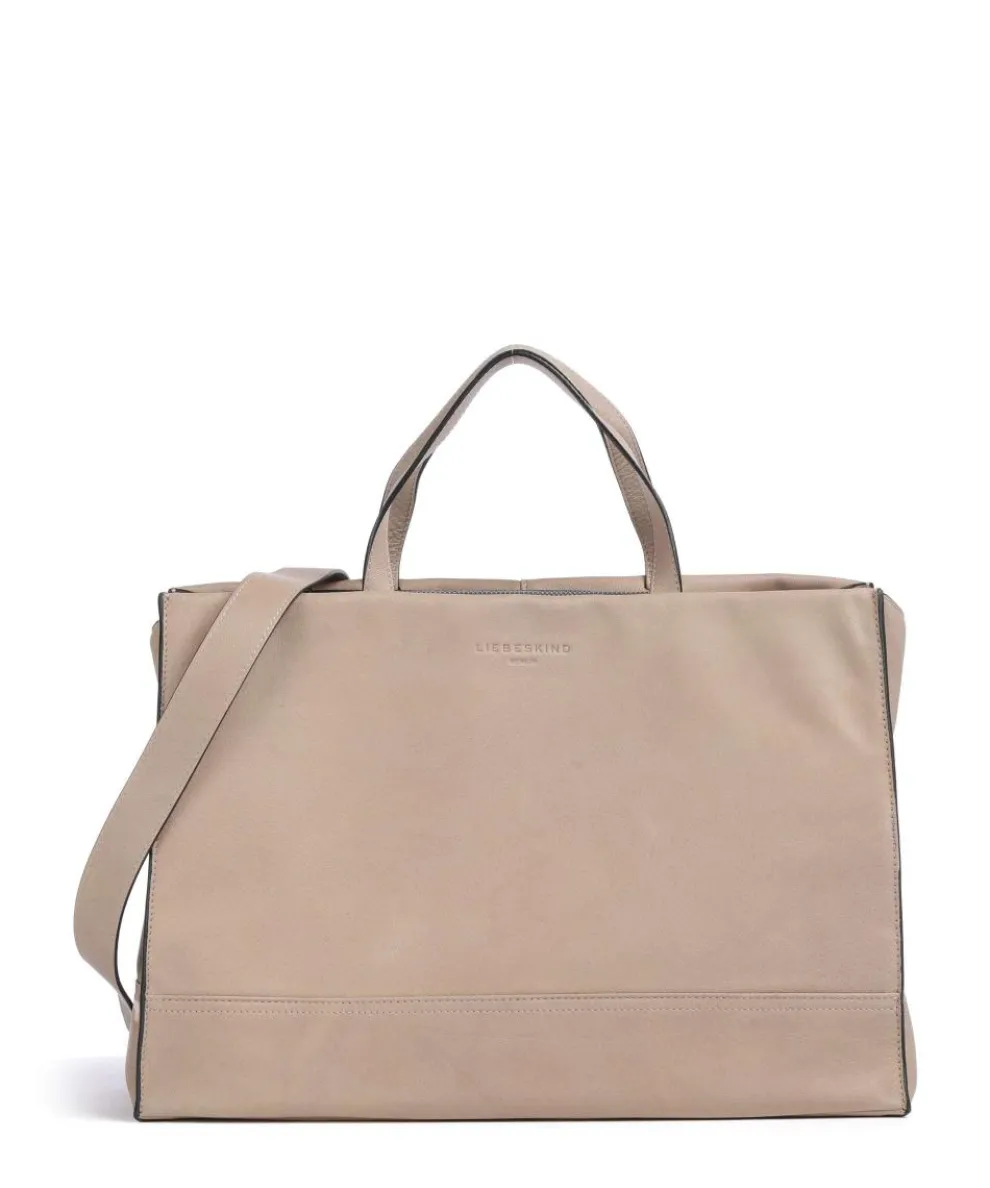 Lou 2 3D Leather L Handbag grained leather beige