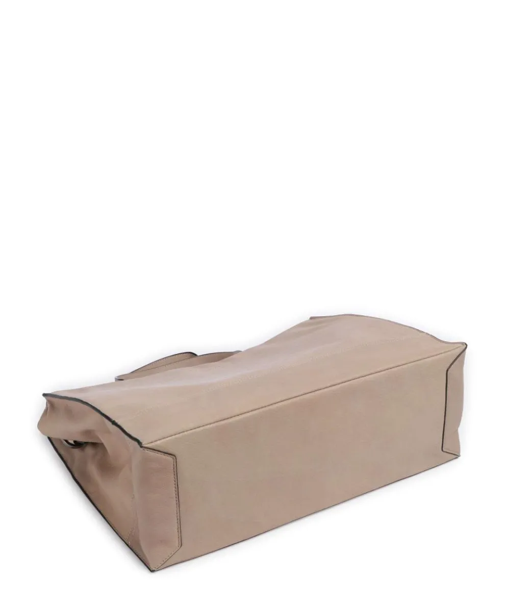 Lou 2 3D Leather L Handbag grained leather beige