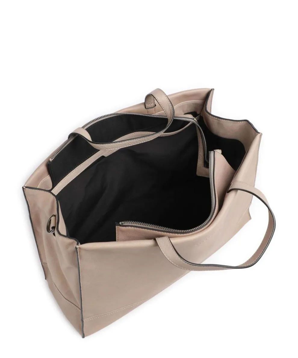 Lou 2 3D Leather L Handbag grained leather beige