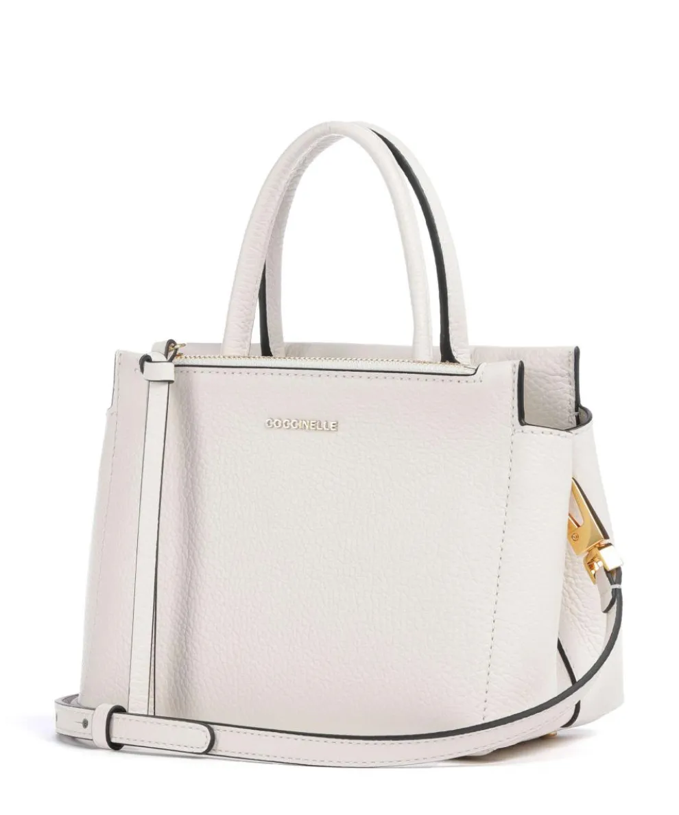 Arlettis Handbag grained cow leather white