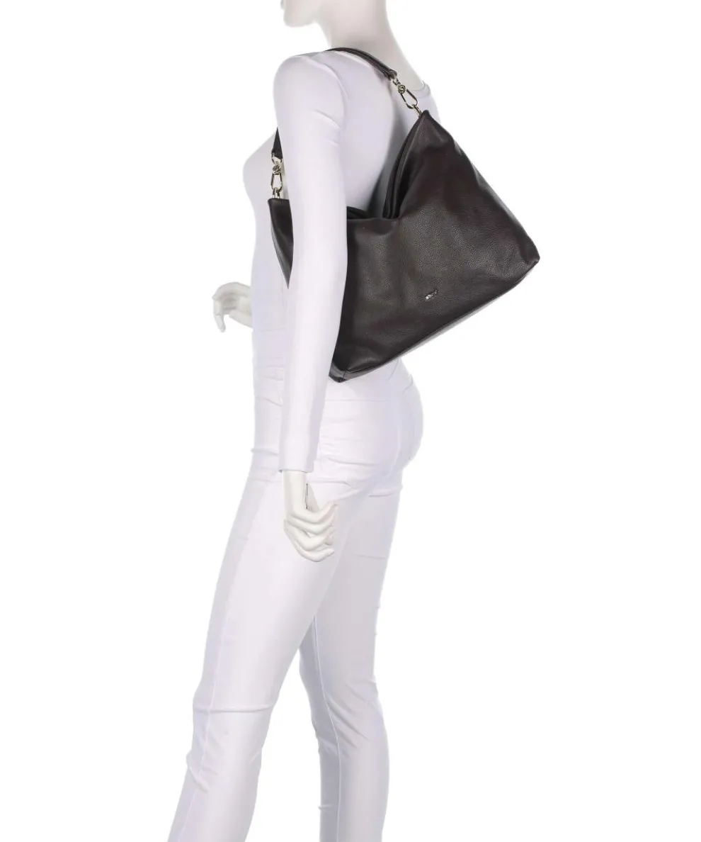 Dalia Kaia Hobo bag grained leather dark brown