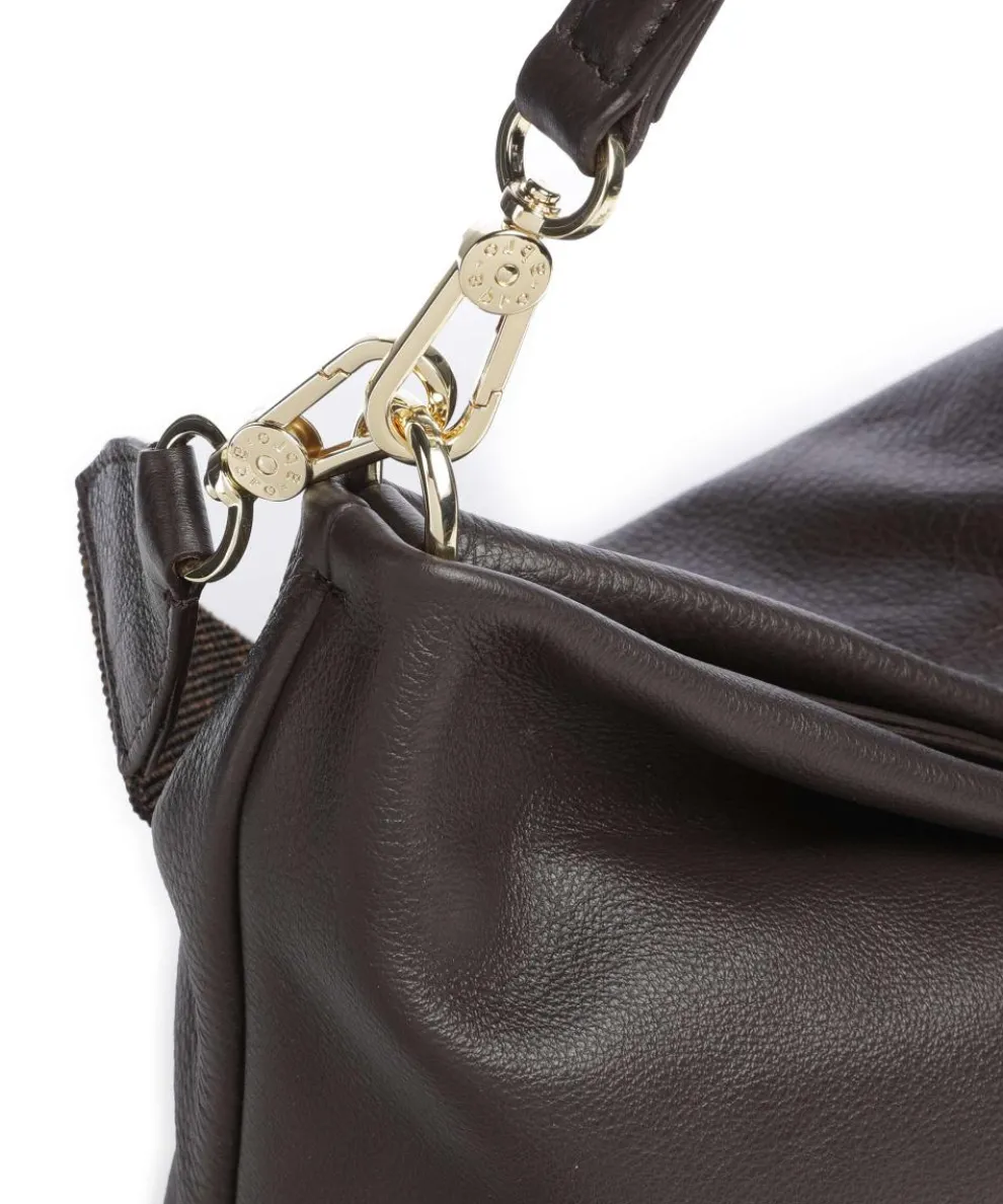 Dalia Kaia Hobo bag grained leather dark brown