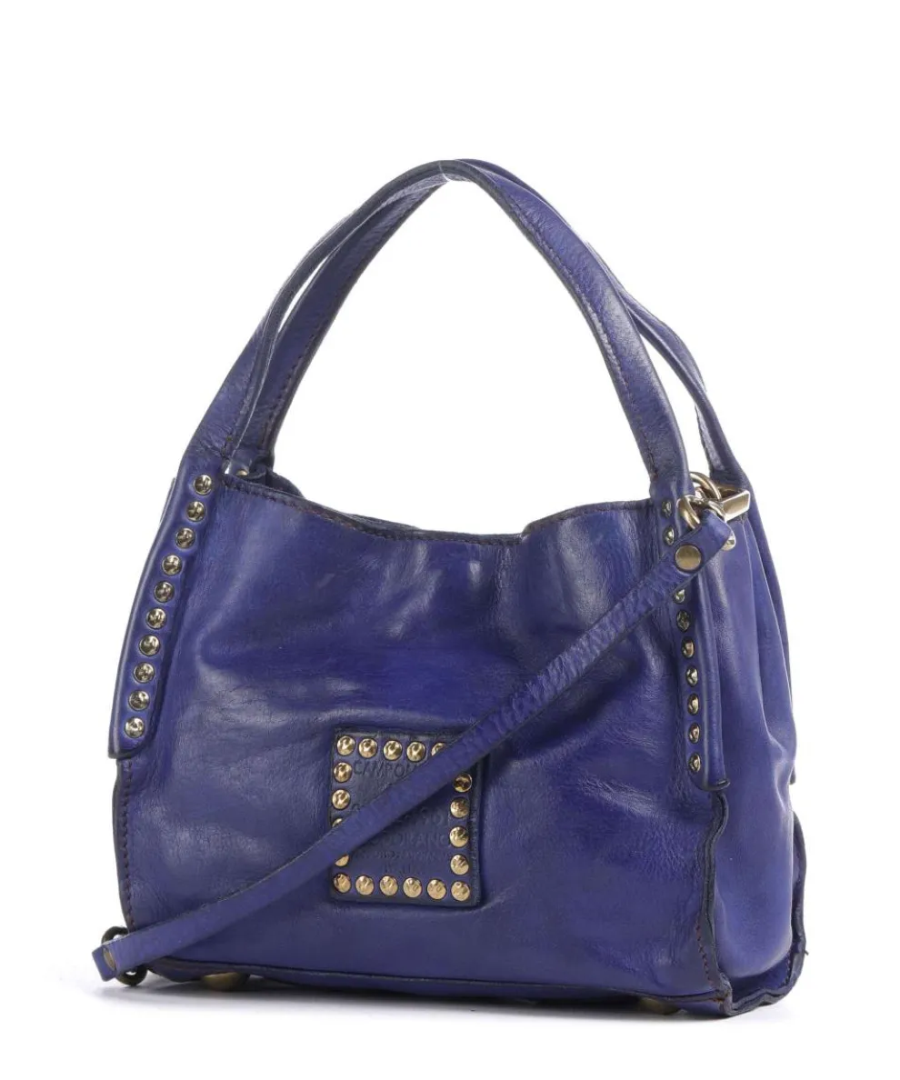 Crossbody bag fine grain cow leather dark blue