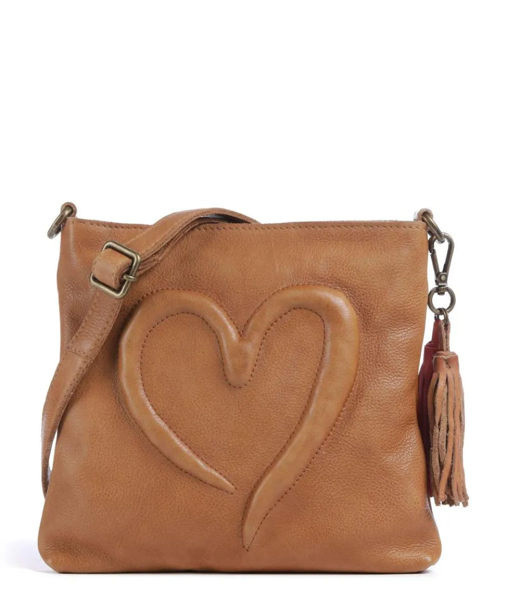 Herzweg 4 Crossbody bag grained leather brown