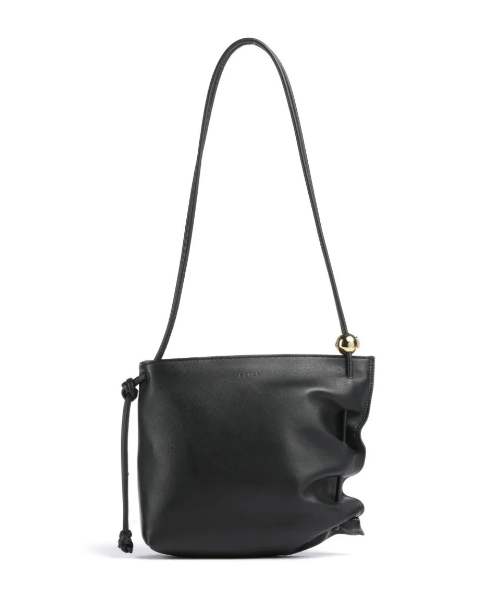Daisy S Shoulder bag fine grain cow leather black