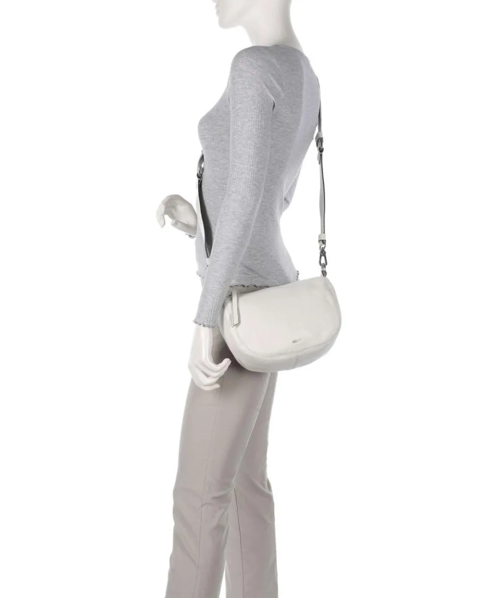 Dalia Mina Crossbody bag grained cow leather ivory