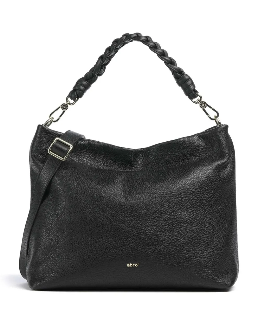 Dalia Soley Hobo bag grained leather black