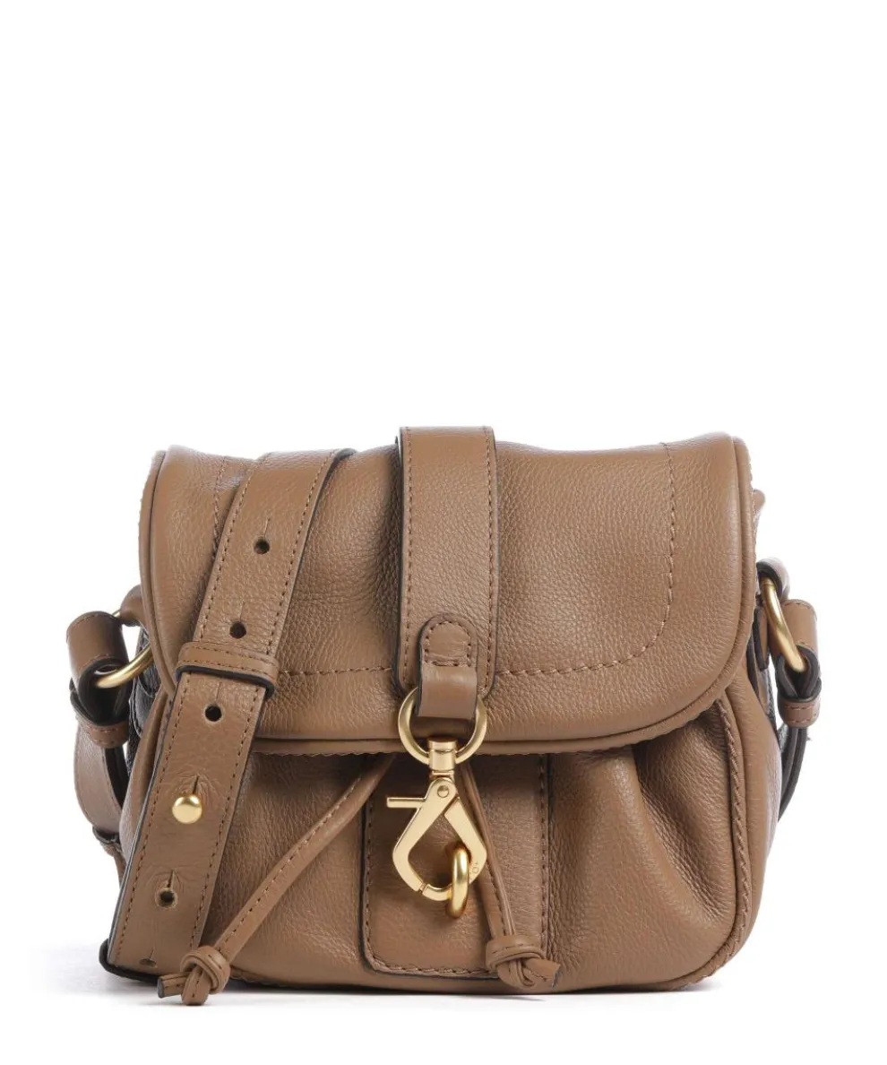 Dalia Star Saddle Crossbody bag grained leather camel