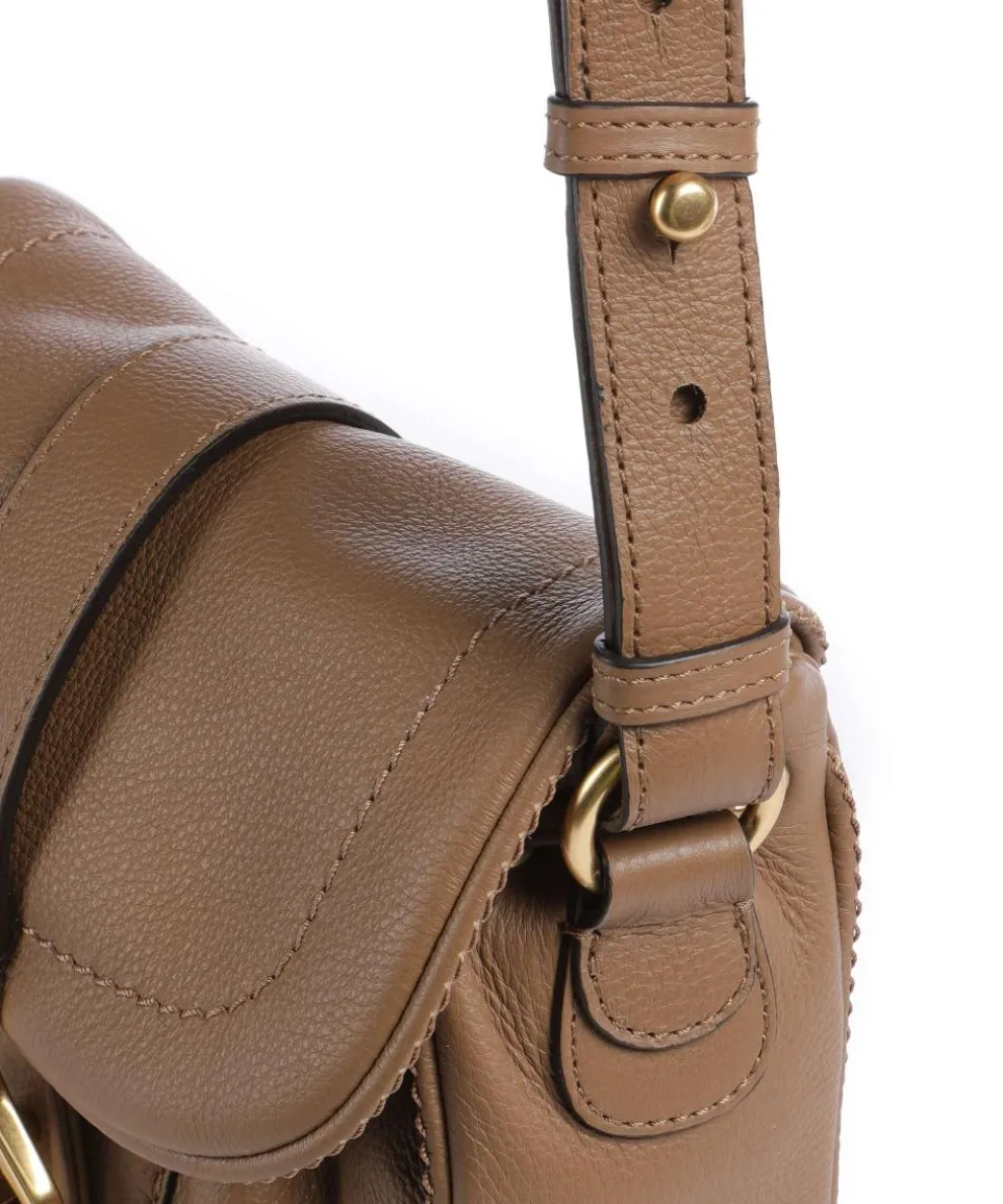 Dalia Star Saddle Crossbody bag grained leather camel