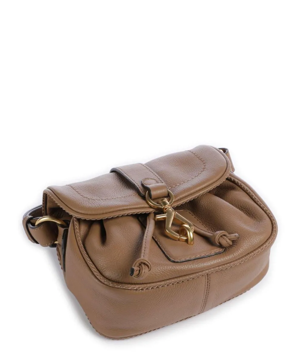 Dalia Star Saddle Crossbody bag grained leather camel