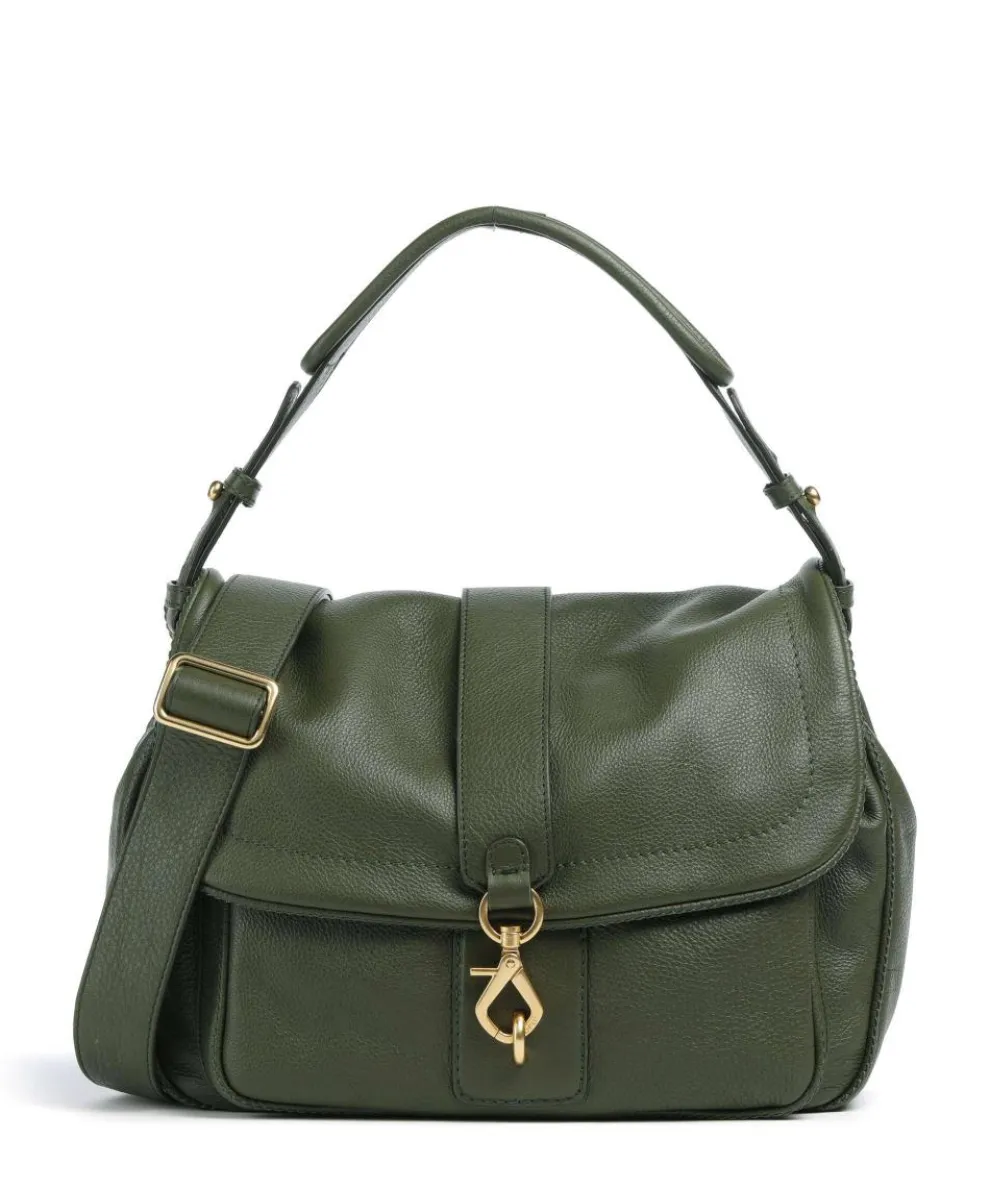 Dalia Star Saddle Hobo bag grained leather khaki