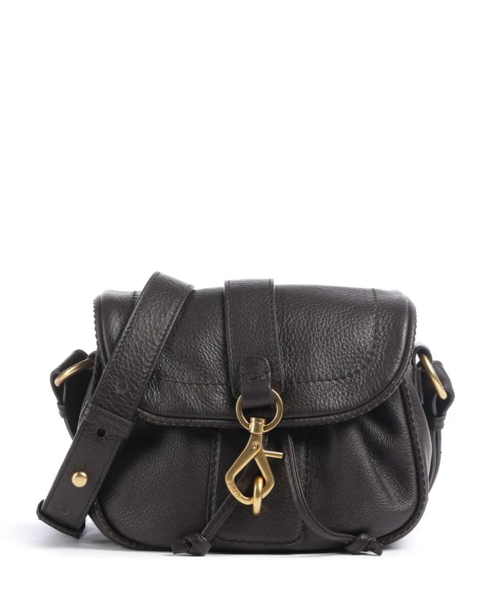 Dalia Star Saddle Crossbody bag grained leather dark brown