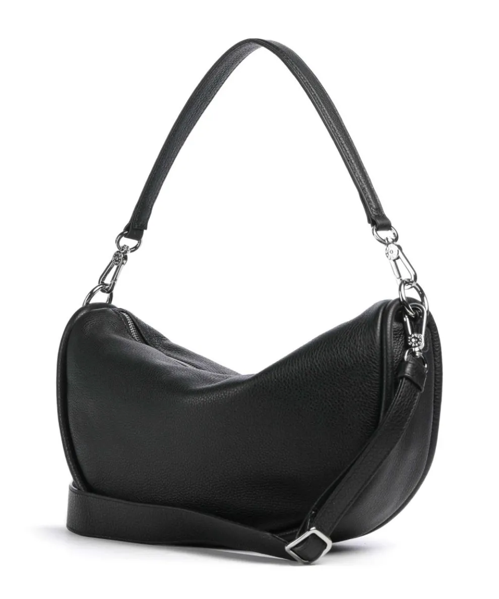Dalia Willow Hobo bag grained leather black