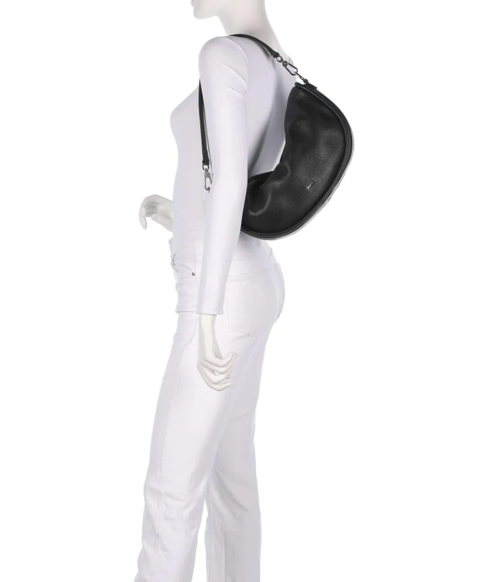 Dalia Willow Hobo bag grained leather black