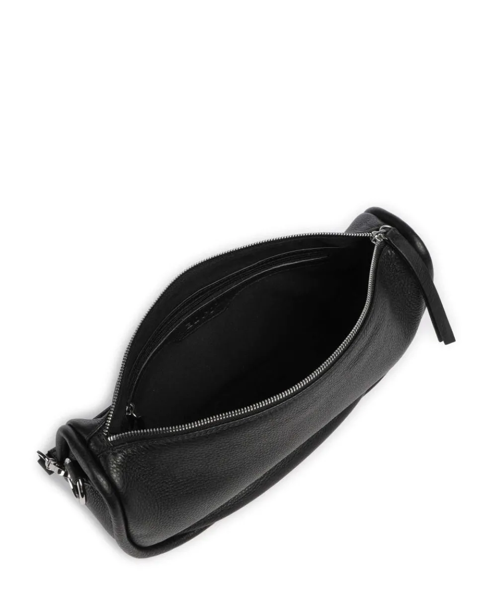 Dalia Willow Hobo bag grained leather black