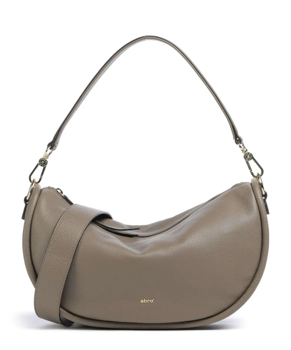 Dalia Willow Hobo bag grained leather taupe