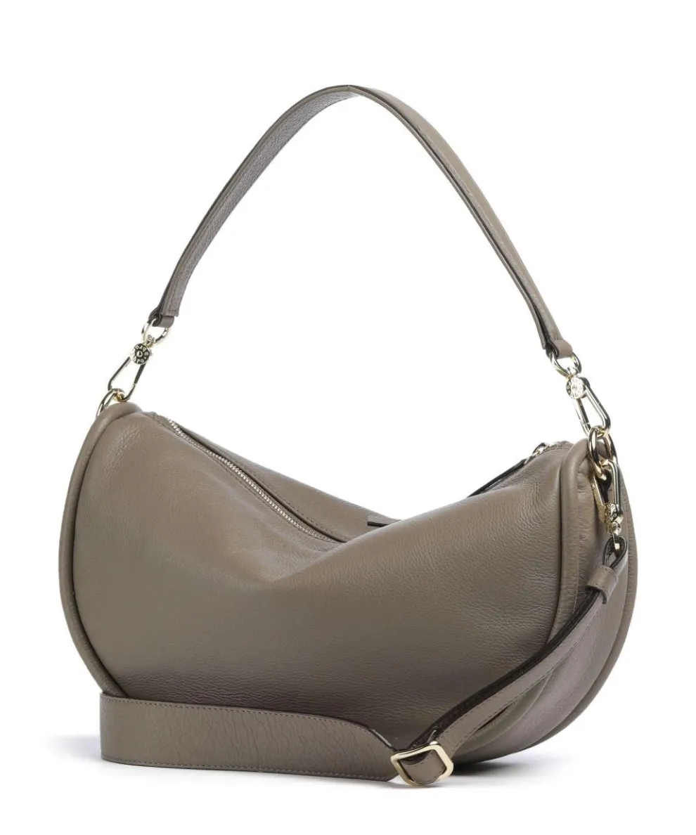 Dalia Willow Hobo bag grained leather taupe