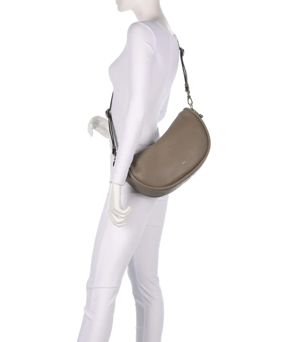 Dalia Willow Hobo bag grained leather taupe