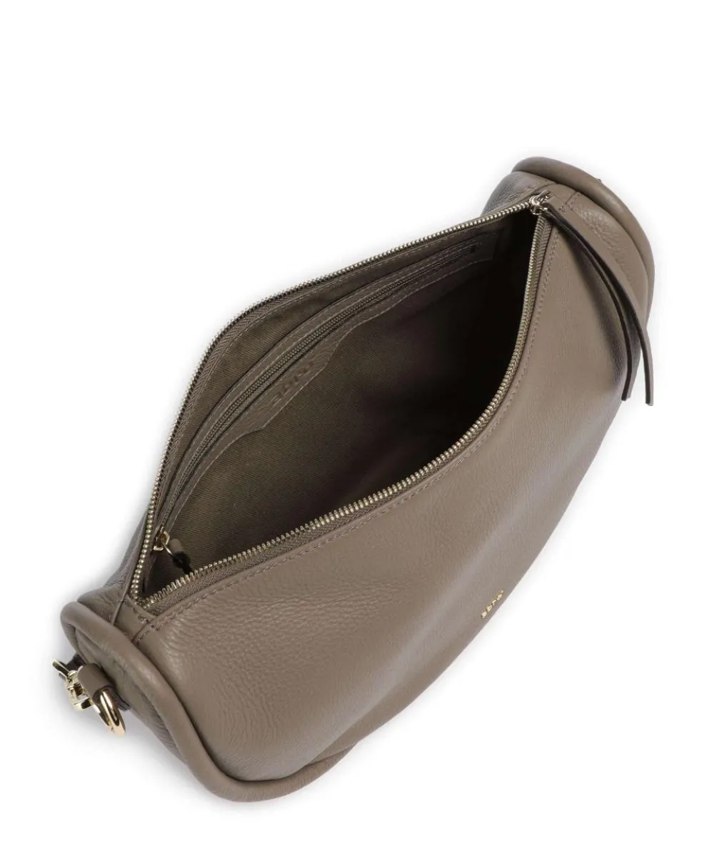Dalia Willow Hobo bag grained leather taupe