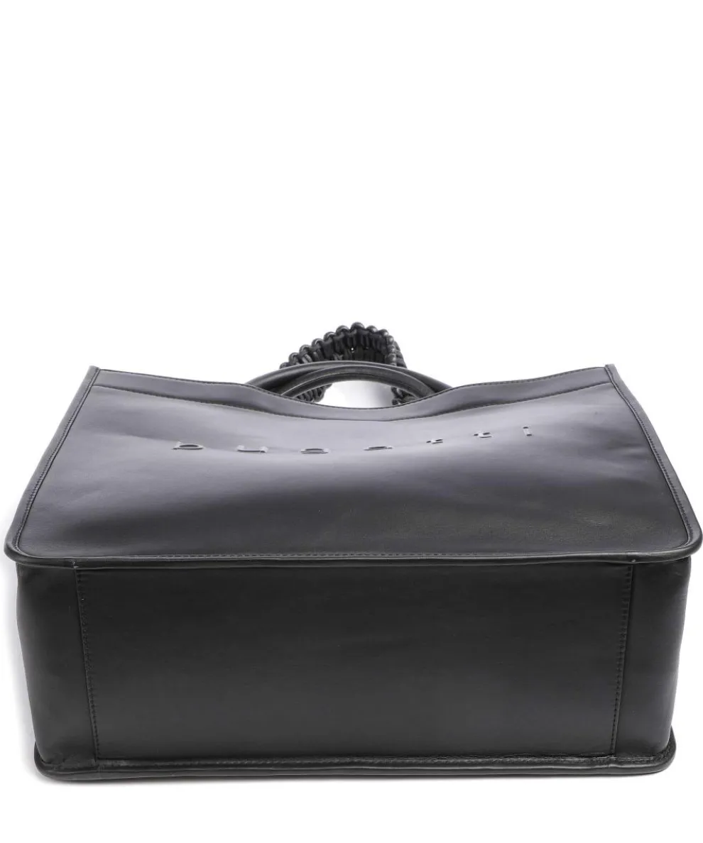 Daphne Handbag 14″ fine grain leather black