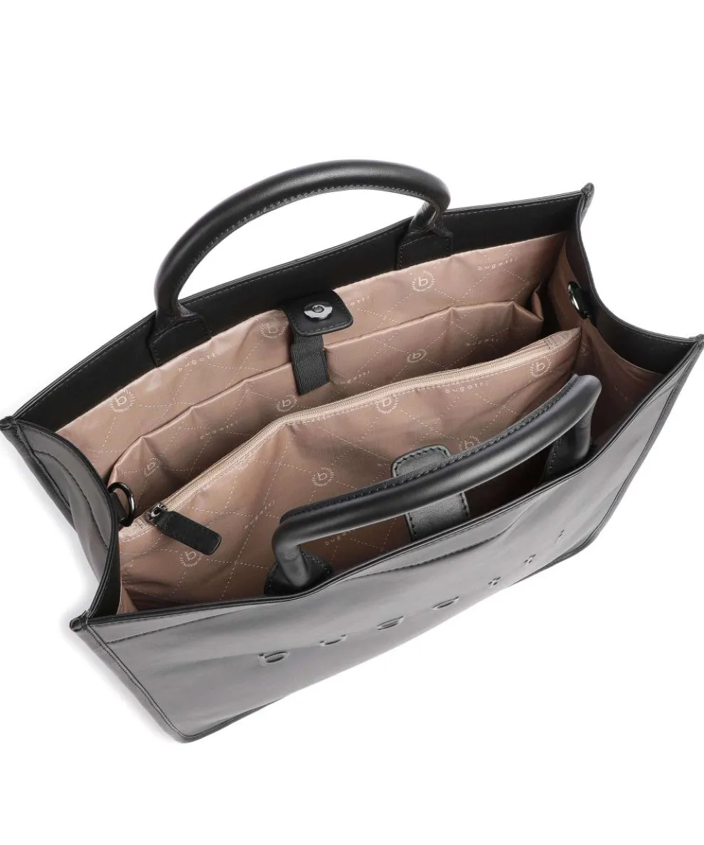 Daphne Handbag 14″ fine grain leather black