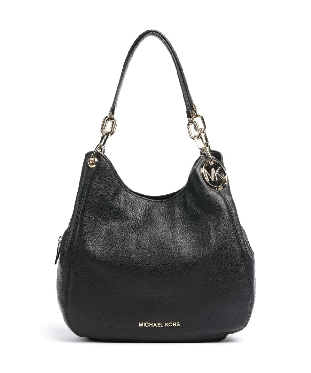 Lillie Hobo bag grained cow leather black