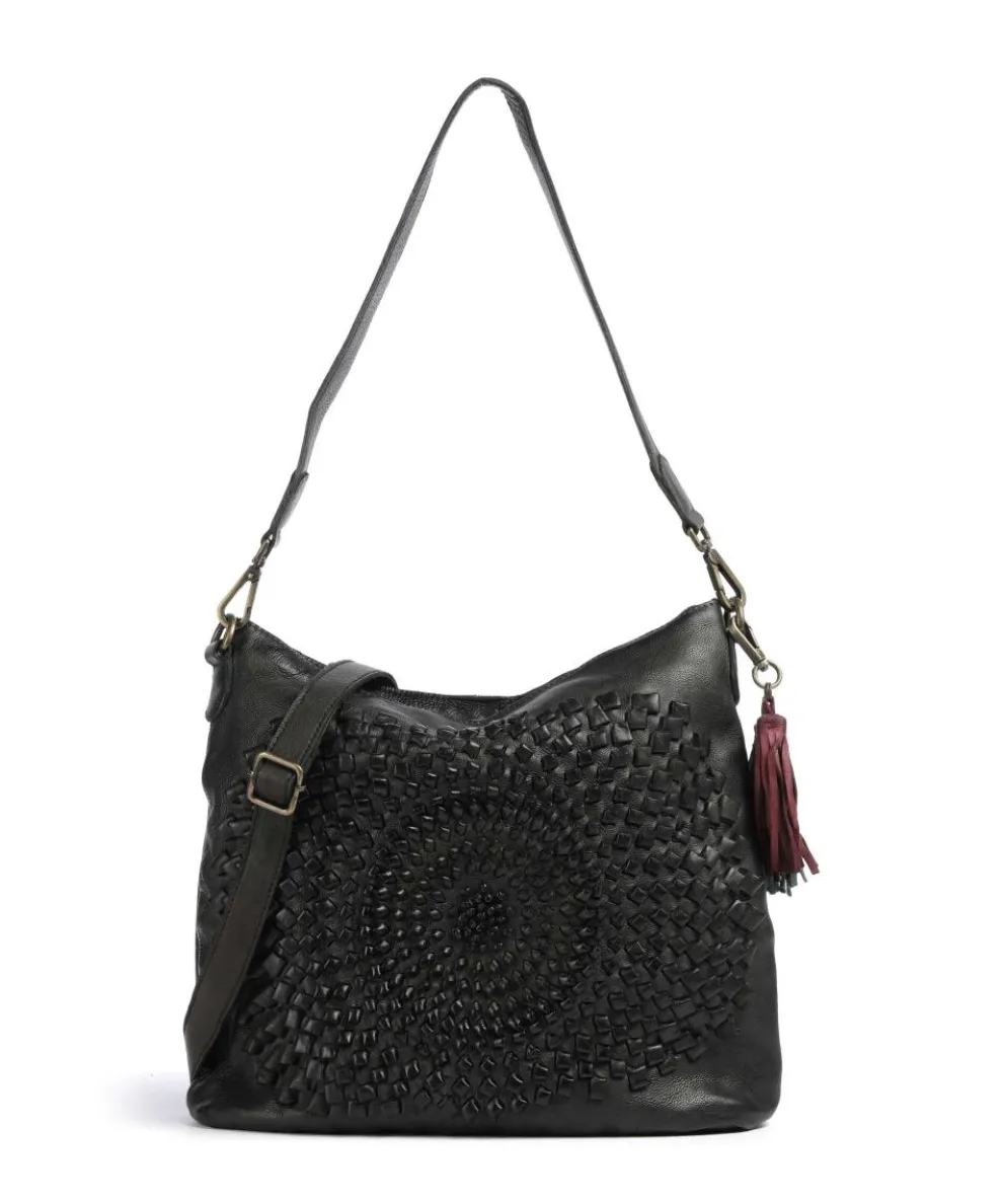 Mondweg 3 Hobo bag grained cow leather khaki