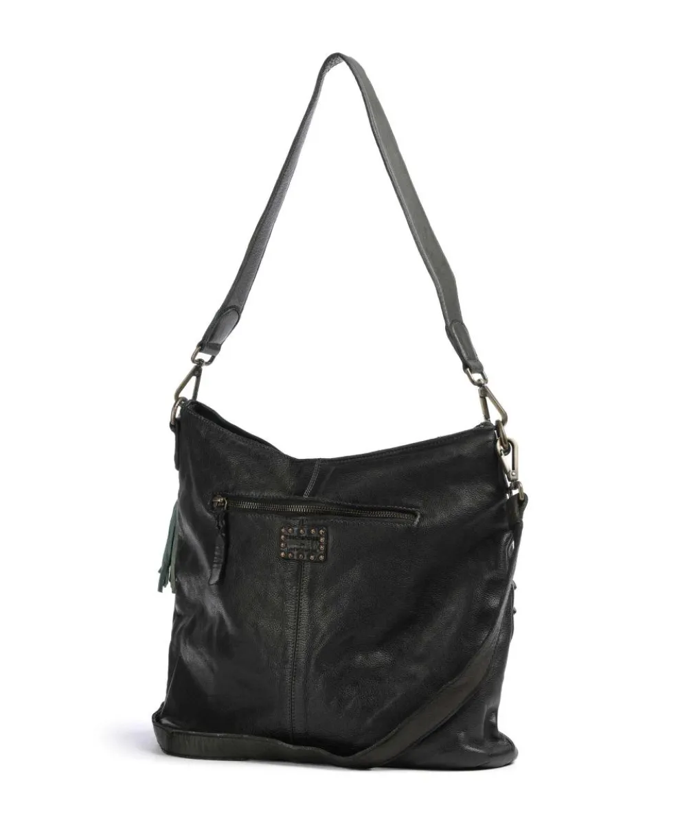 Mondweg 3 Hobo bag grained cow leather khaki