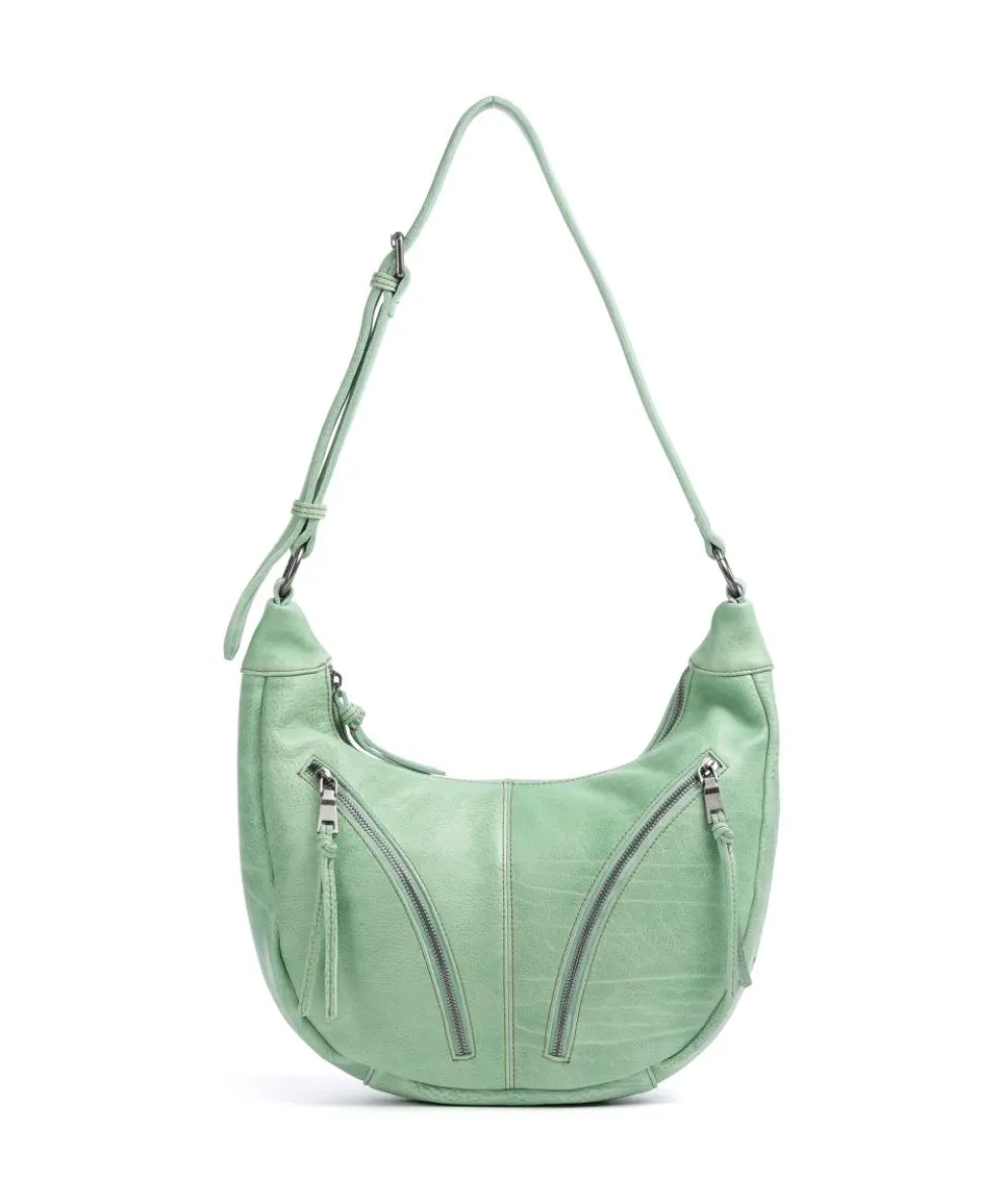 Dear Hobo bag grained leather green