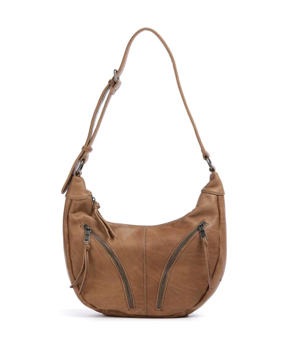 Dear Hobo bag grained leather brown
